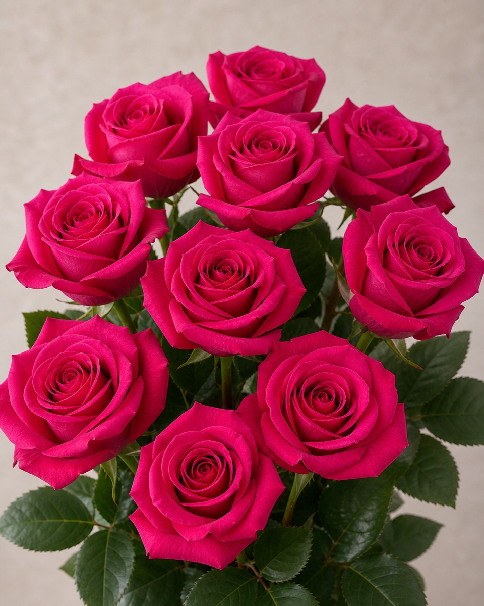 Fresh colorful flowers arranged for a modern flower shop